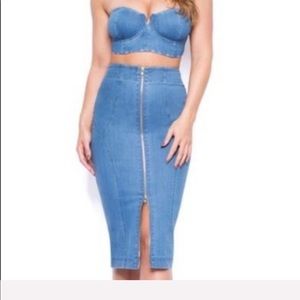 Oh Polly Denim 2 Piece Set